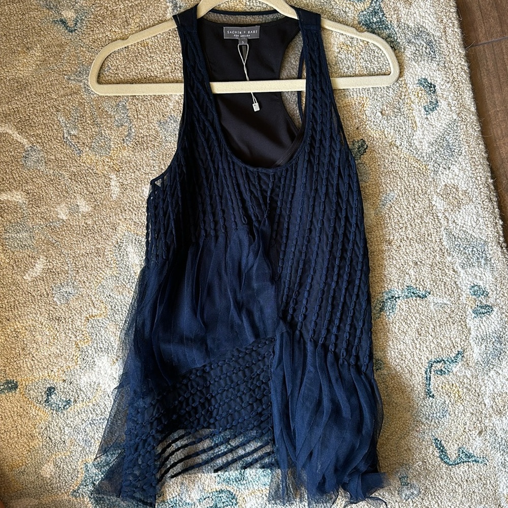 Sachin + Babi for Ankasa - size Small - blue tank